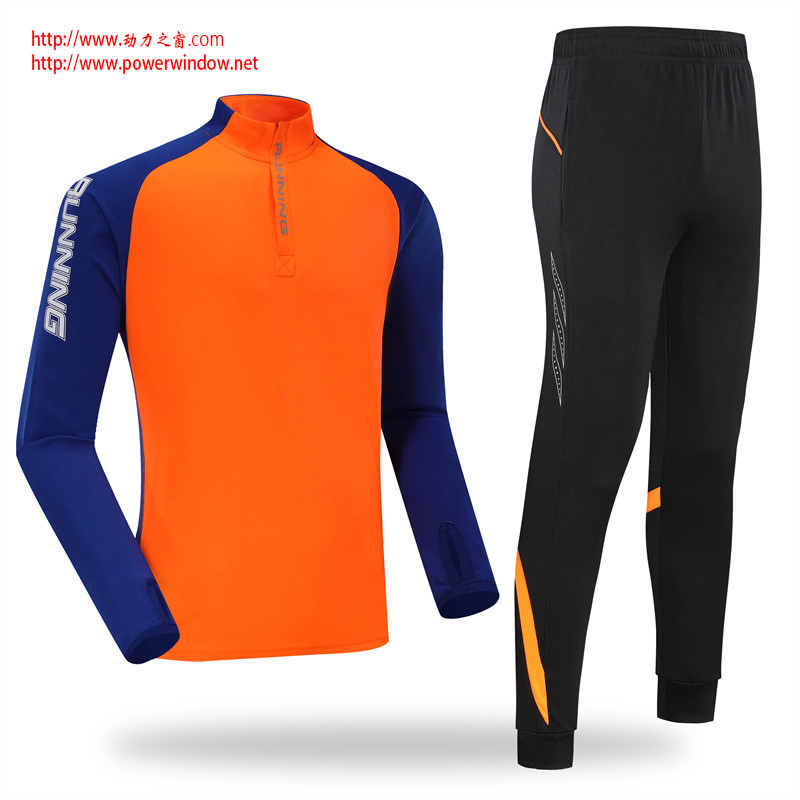 动力之窗秋冬跑步长裤长袖运动套装儿童足球训练服男女队服出场服