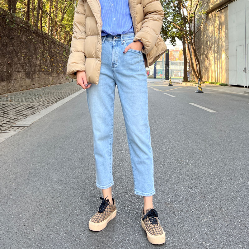 加绒加厚款哈伦裤九分裤高腰显瘦