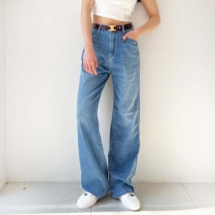 天丝牛仔裤 女夏季 薄款 minibrand 高个子阔腿裤 高腰垂感加长直筒裤