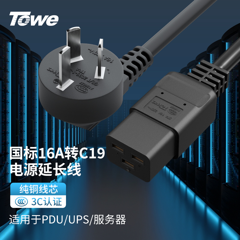 towe同为服务器pdu10a国标电源线