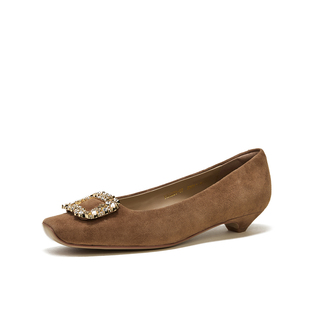 女FAG223 羊反绒单鞋 米儿甄选