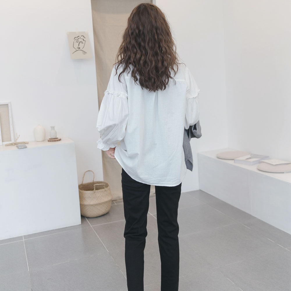 출산 셔츠 중간 길이 봄 여름 캐주얼 흰색 셔츠 느슨한 전문 여름 착용 작은 신선한 탑 출산 착용 유행