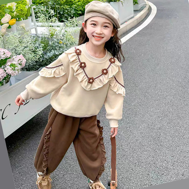 女童套装春秋2025新款洋气时儿童运动套装