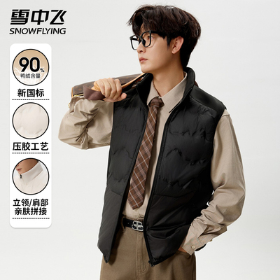 雪中飞2025新款轻薄保暖羽绒马甲