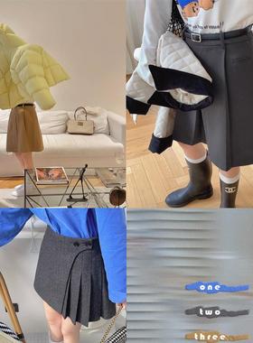 milktina定制丨October陨石蜡笔半身裙 羊毛裙【3色】