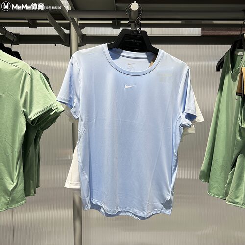 Nike耐克女装2026秋款简约风速干透气圆领通勤休闲短袖FN2799-408
