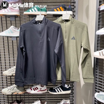 阿迪达斯卫衣男2025冬款休闲运动保暖华夫格套头衫 KB5210 KB5211