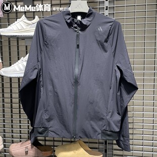 阿迪达斯男装2025秋季款舒爽宽松简约纯黑休闲运动夹克外套KB5134