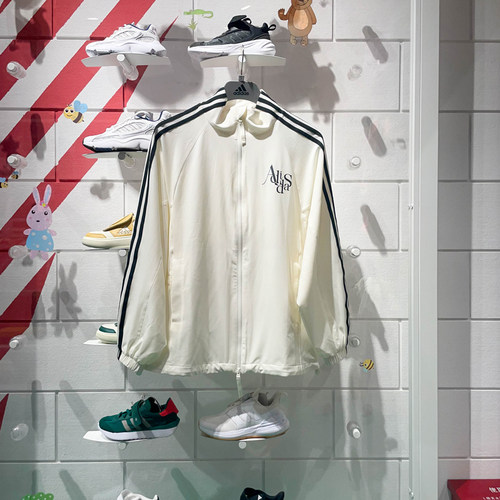 阿迪达斯女装2024春新款宽松舒适百搭休闲运动夹克立领外套JI9768