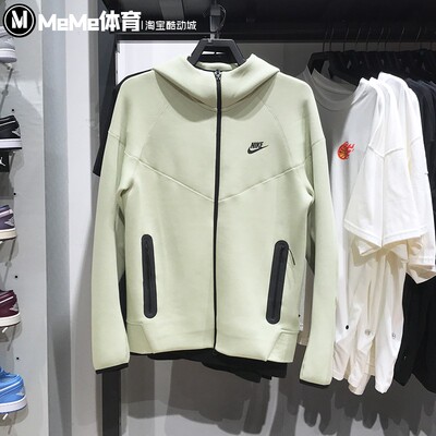 全长拉链休闲开襟连帽衫外套耐克