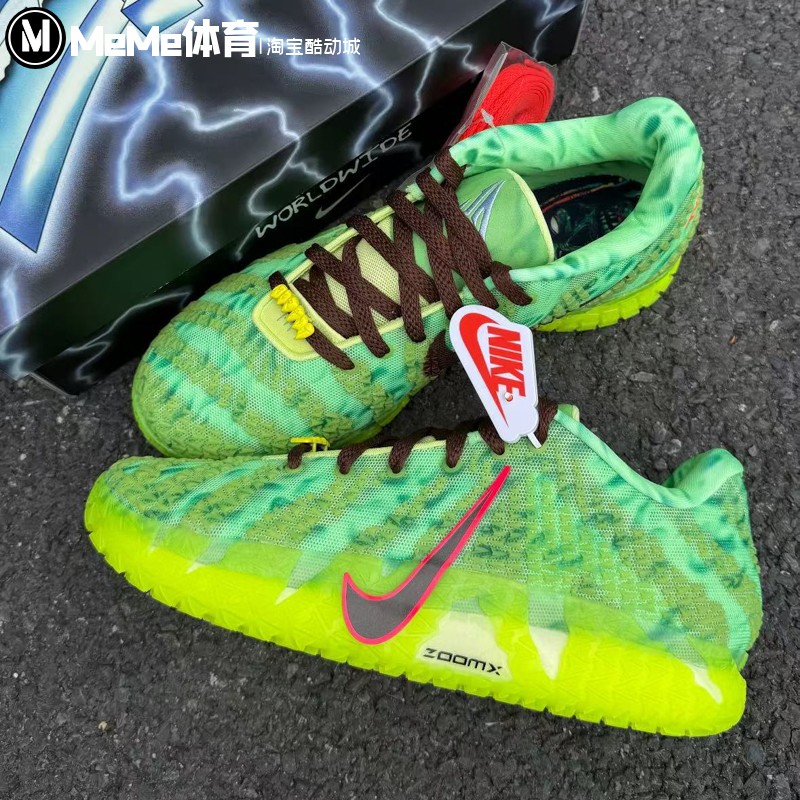 耐克男鞋2025冬款Ja 3夜光荧光黄万圣节款莫兰特篮球鞋HV9924-700