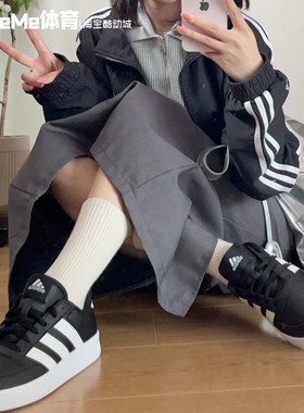 阿迪达斯男鞋2026春季款BREAKNET 2.0黑白网球运动鞋休闲鞋HP9425