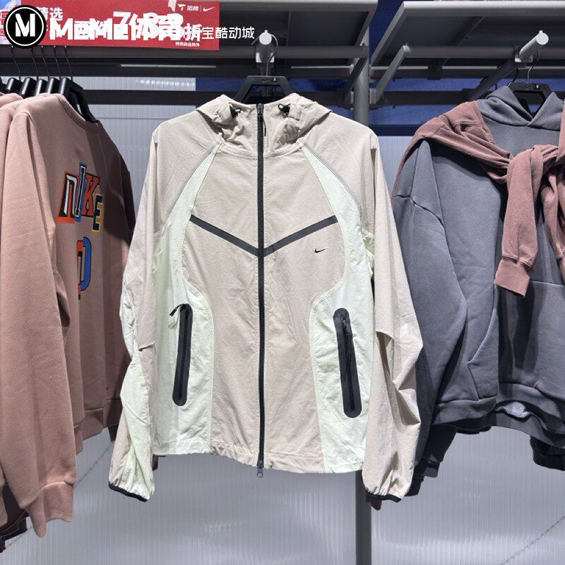 Nike耐克男装2026春新款梭织速干跑步拼接连帽夹克外套IU7497-236