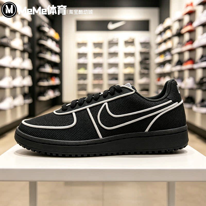 Nike耐克2026秋新品女鞋黑色白勾描边复古日常通勤板鞋IM9986-001