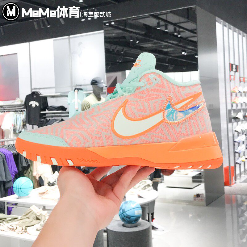 Nike耐克2025夏季新品多巴胺亮橘色詹姆男子实战篮球鞋HF0711-301