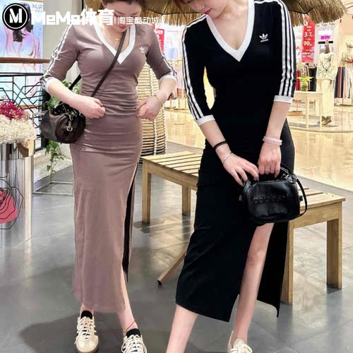 阿迪达斯新款女子运动休闲连衣裙