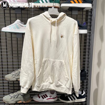 阿迪达斯男子卫衣2025冬季新品休闲运动趣味卡通连帽套头衫JW8518