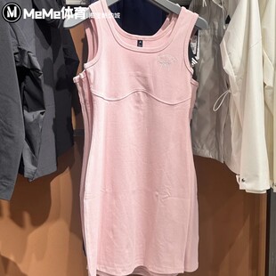 宋雨琦同款阿迪达斯女子连衣裙2025新款修身运动休闲背心裙JY7652