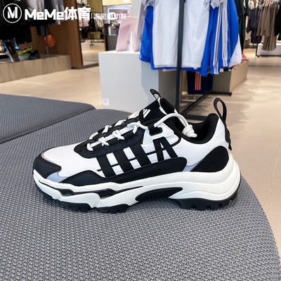 阿迪达斯男鞋2025冬新品经典黑白撞色厚底休闲老爹鞋运动鞋KI5160