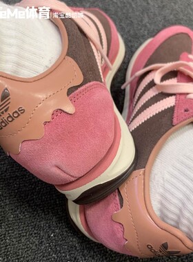 阿迪达斯三叶草女鞋2025情人节款经典翻毛皮轻便运动休闲鞋JP5200