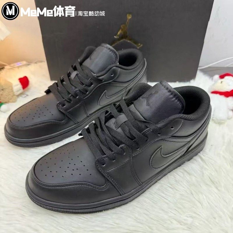 耐克男鞋2025冬新品AJ1复古酷帅黑武士休闲篮球运动鞋 553558-093