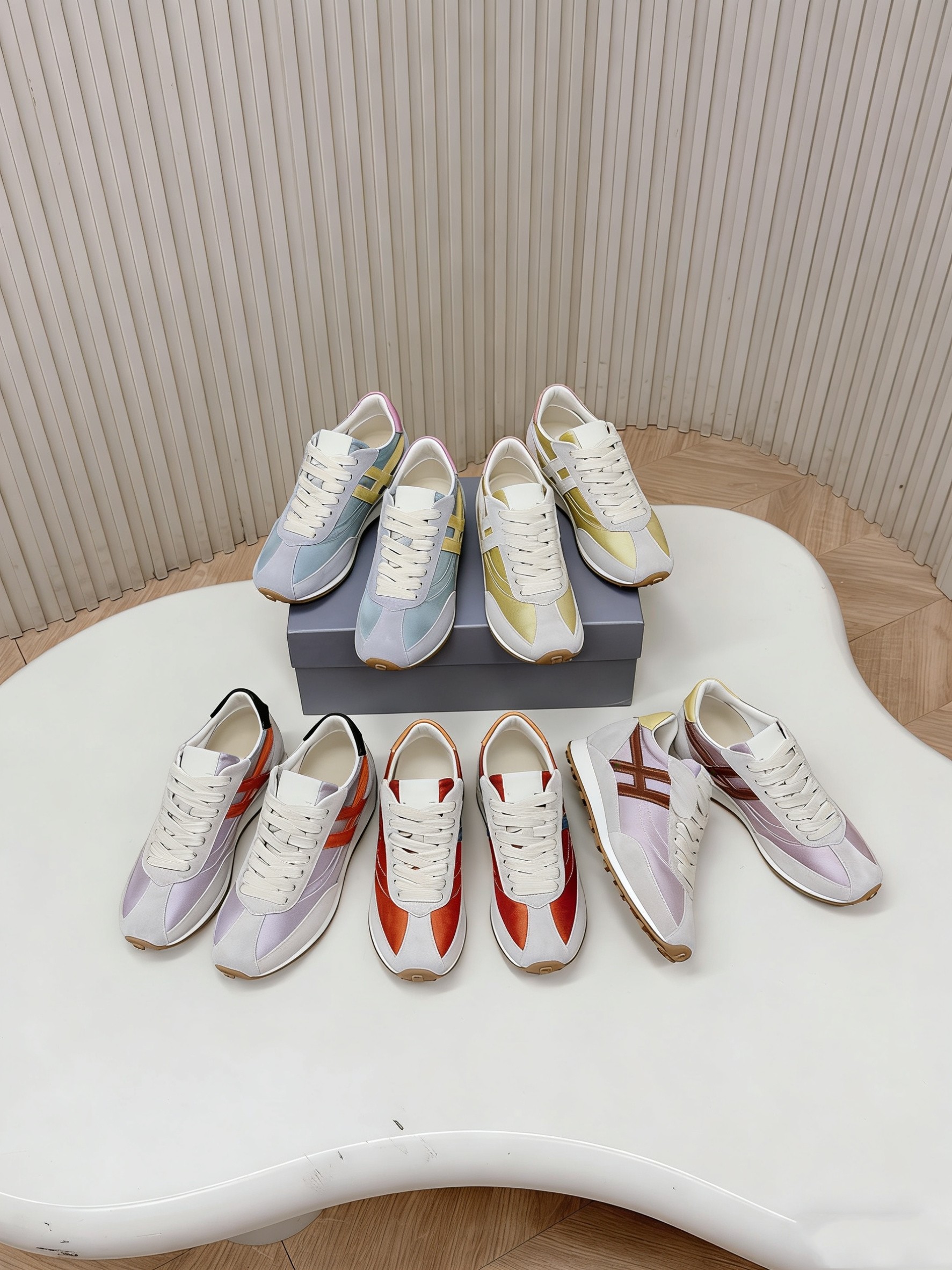 D Angela 彩虹糖 2026新款爆款欧美风女鞋休闲德训鞋透气阿甘鞋