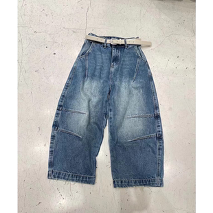 2026春季新款时尚百搭韩系九分香蕉休闲牛仔裤99125