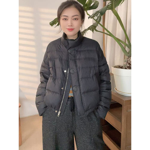 2025秋冬立领羽绒服女宽松显瘦百搭休闲保暖外套-818