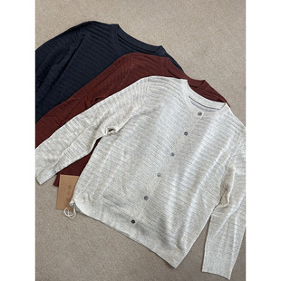 234 女宽松显瘦百搭休闲上衣 2025秋款 镂空针织开衫