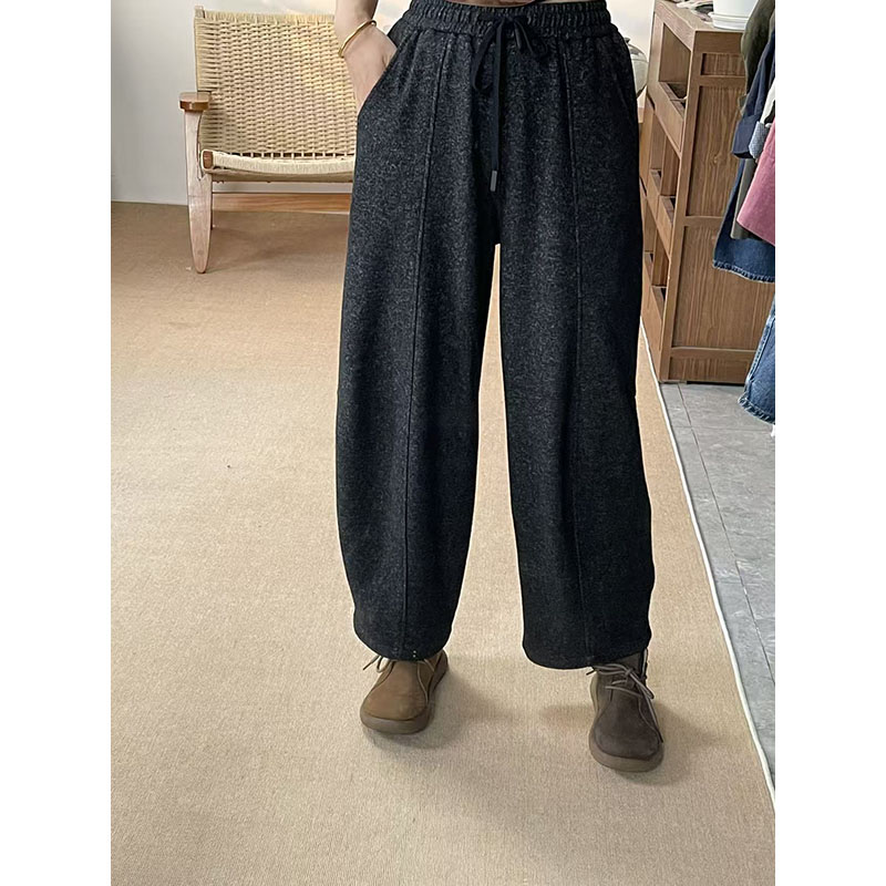 2025秋冬新款高腰显瘦直筒裤女宽松显瘦百搭休闲九分裤-8816