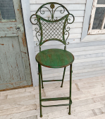 莫里斯花园 花园杂货花园家居花园桌椅复古绿可折叠高脚吧台椅