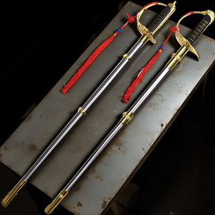 不锈钢升旗指挥剑西洋剑仪仗剑骑士礼宾刀剑装饰影视道具 未开刃