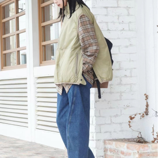 22AW daiwa pier39s日系户外机能拼色双面穿半拉链夹棉马甲背心