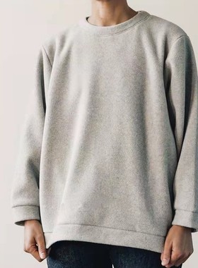 21AW KAPITAL 平田和宏 余文乐同款 摇粒绒保暖宽松圆领套头卫衣