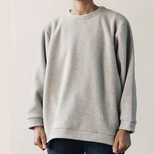 余文乐同款 平田和宏 摇粒绒保暖宽松圆领套头卫衣 KAPITAL 21AW