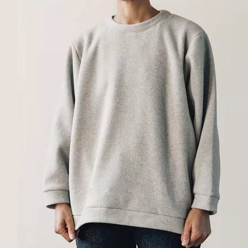 摇粒绒圆领套头卫衣保暖宽松