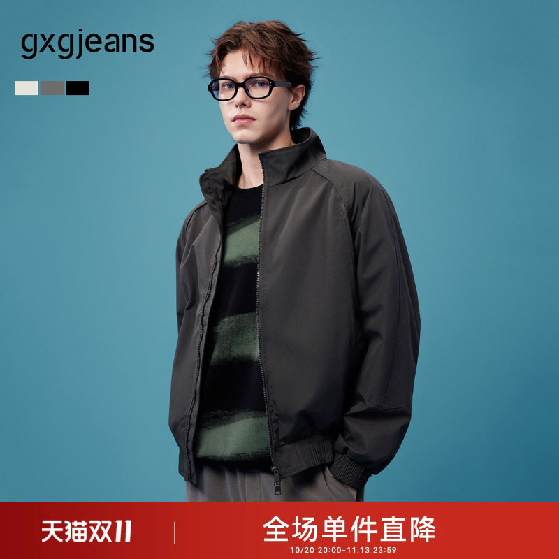 【Y】gxgjeans多色工装分割设计质感美式宽松立领夹克外套秋冬款
