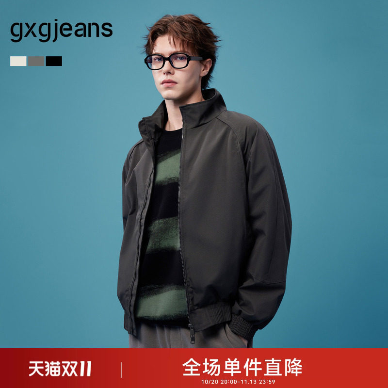 gxgjeans 工装分割设计质感美式宽松立领教练夹克外套 26秋新品