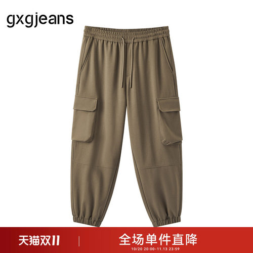 松紧裤腰 立体工装口袋