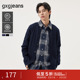 外套男25秋新品 gxg.jeans男装 多色绞花毛衣含羊毛休闲保暖针织衫