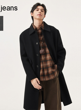 gxg.jeans男装2024年冬季新款长款双面呢大衣J24X264042