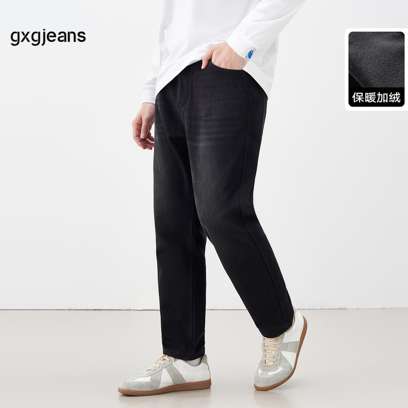 gxgjeans牛仔裤加绒冬季