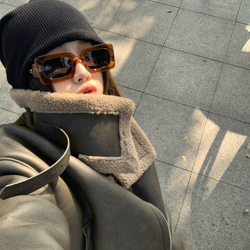 MELIYA欧美方框凹造型偏光眼镜女