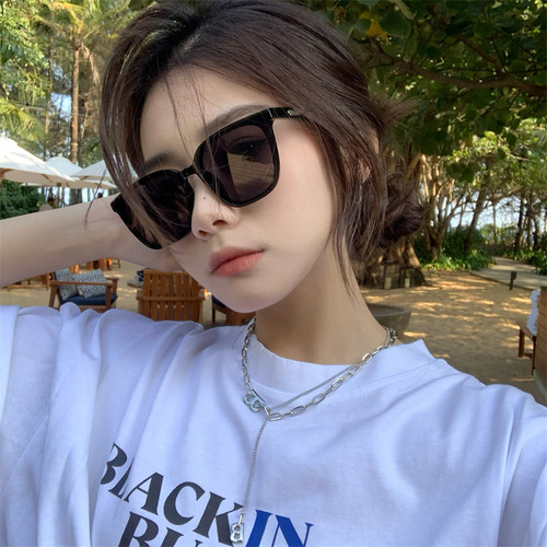 韩版墨镜偏光黑色太阳镜男女ins