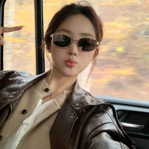 MELIYA老钱风高级感金属墨镜女高级感显脸小太阳镜防紫外线眼镜男