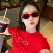 MELIYA2025新款 墨镜女猫眼复古红色高级感太阳镜偏光防紫外线潮男