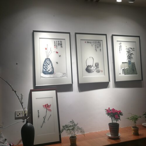 新中式工艺设计师别墅定制装饰画