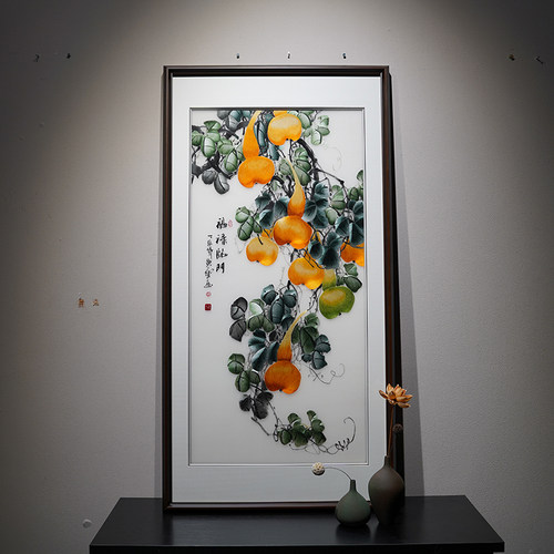 纯手工刺绣苏绣挂画红娘子