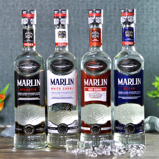 乌克兰原装进口金枪鱼牌鲟鱼特质风味伏特加酒经典洋酒500ml