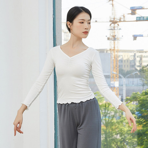 现代舞短袖训练形体服装成人长袖